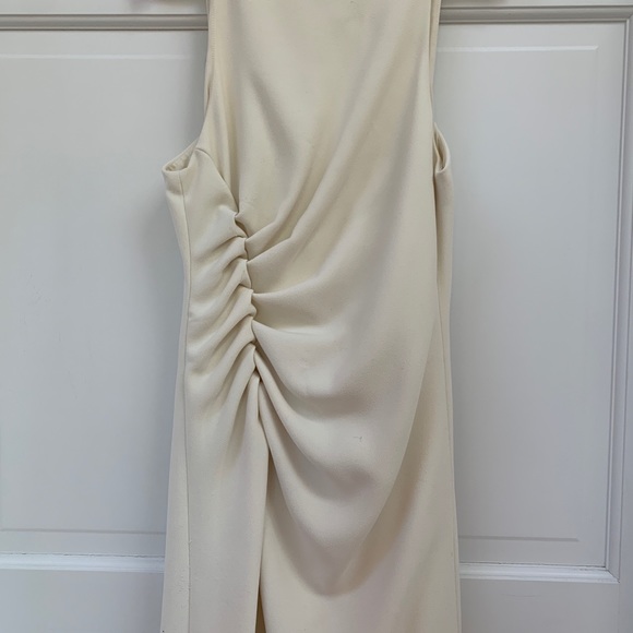 Halston Heritage Ivory Rucched Sleeveless Gown - Picture 8 of 8
